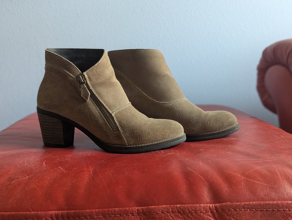 Taos Brown Suede Ankle Boots - Size 9-9.5